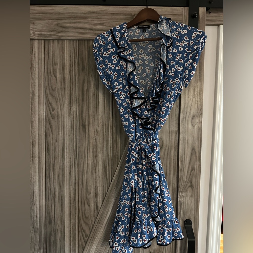 Juicy couture heart wrap mini dress - Valentine’s Day